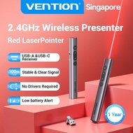 Vention Wireless Presentation Remote Clicker Red Light Laser Pointer  USB Powerpoint PPT Pen for Off