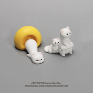 For 2025 new Micro Landscape Ferret Doll Miniature Simulation Mini Animal Cute Model Office Desk Dec