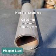 Pipa Besi Seamless Od 55 Id 46 mm Tebal 45 mm Panjang 20 cm
