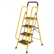 Household Wide Folding Thickened Adjustable Step Ladder with Handrail Large Foot Iron Ladder A-Frame