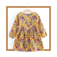 Baby Girl Dress Kids Clothing Long Sleeve Dress Floral Dress Flower Design [1-5 years]