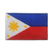 Philippines Flag Patch Filipino Sew On Embroidered Military Tactical Country's Three Stars and a Sun