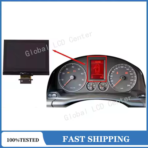 LCD Display Screen A2C00043350 For VW Magotan Golf V Passat B6 Tiguan Jetta SKODA VDO Instrument Gro