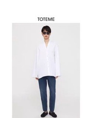TOTEME女裝 白色V領闊袖襯衫上衣 XS