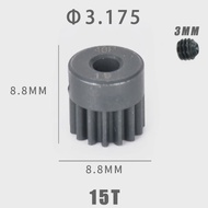 48P 3.175mm High Strength Steel Pinion Gear 14T-30T Optional High Precision Motor Gear for RC Car Mo