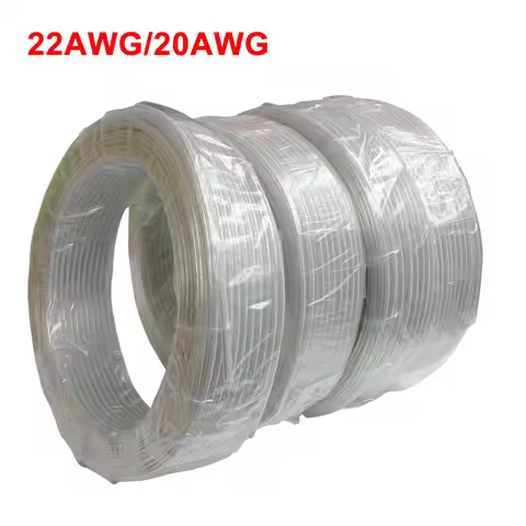 22/20AWG Transparent Parallel Copper Cable 1-100m 2Pin LED Strip Light Welding Wire for DC Power/Aud