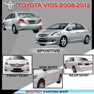 TOYOTA VIOS DUGONG NCP93 2008-2012 SPORTIVO STYLE FULLSET PU GETAH SKIRTING (FRONT SKIRT ,SIDE SKIRT