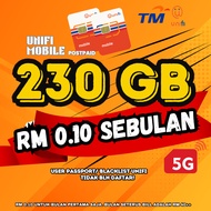 UNIFI POSTPAID 230GB 5G HIGHSPEED PLAN / UNLIMITED CALL / ADA SIM CARD