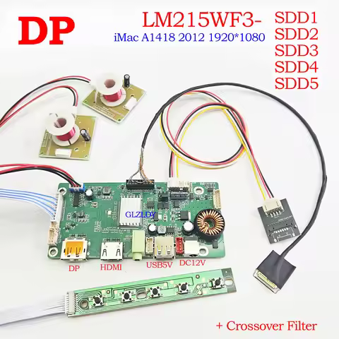 21.5" 1920X1080 iMac A1418 LM215WF3(SD)(D1) SDD2 SDD3 SDD4 SDD5 DP Display Screen Controller Driver 