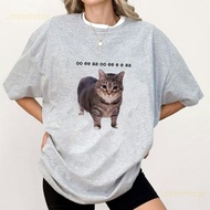 เสื้อยืด OIIA Cat Meme เสื้อแมวตลก เสื้อยืดลายมีมคนรักแมว เสื้อยืดลายกราฟิกตลกๆ สไตล์วินเทจ