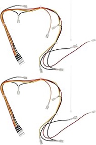 2Pcs Arcade 0.187inch Microswitch Terminals 8pin/2pin to 5pin Conversion Compatible with Sanwa 45cm