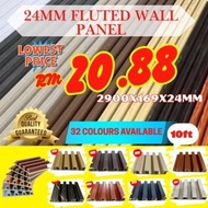 [Ready Stock] Fluted Wood Panel 2950MM x169MM x 24MM/17MM/15MM WPC Panel Fluted Wall Panel Fluted pa