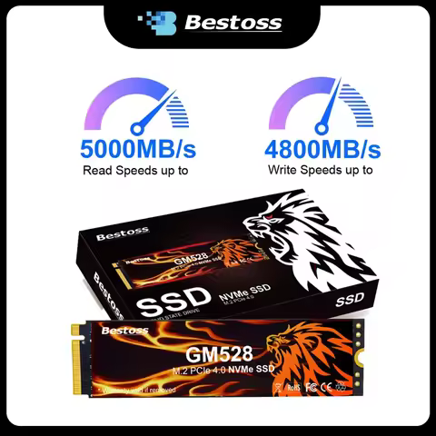 Bestoss 5000MB/s SSD M.2 NVMe 2TB 1TB 512GB PCIe Gen 4.0 M2 2280 Hard Disk Internal Solid State Driv