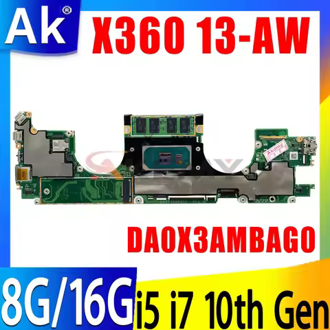 For HP Spectre 13-AW Mainboard DA0X3AMBAG0 i5-1035G4 i7-1065G7 With RAM M03271-601 L71985-601 Laptop