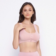 SORELLA NURSING 442 GRY BRN FRONT BUTTON NURSING BRA SIZE 36B (B80)