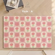 Blou Keset Rumah Depan Pintu Kamar Mandi Kamar Tidur Alas Kaki Aesthetic Estetik Premium Silk ring f