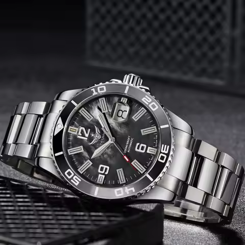 YELANG V5.3 42MM Men Automatic Mechanical Watch T100 Luminous 200M Diving Waterproof SW200 Movement 