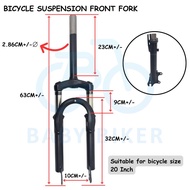 Fork Hadapan Basikal 20 Inch Jenis Gantungan (Suspension)/ 20 Inch Bicycle Suspension Front Fork Ste