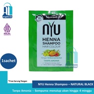 NYU Henna Shampoo Hair Colour Pewarna Rambut Tanpa Amonia Penghilang Uban Halal