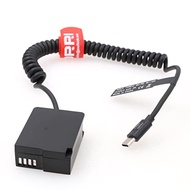 DRRI DMW-DCC8 Dummy Battery to USB C PD Power Cable for Lumix DMC-FZ300 FZ2000 FZ2500 DMC G5