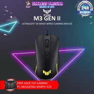 ASUS TUF Gaming M3 Gen II - 59-gram wired gaming mouse with IP56 dust and water resistance, ASUS Antibacterial Guard