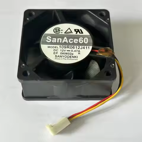 SANYO DENKI 109R0612J411 DC 12V 0.47A 60x60x25mm 3-Wire Cooling Fan