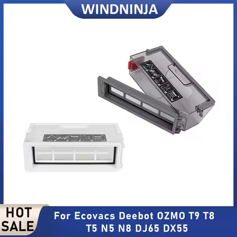 Leakproof Durable Dust Box Part for ECOVACS Deebot OZMO T9 T8 T8AIVI T8Max T5 N5 N8 DJ65 DX55 Robot 
