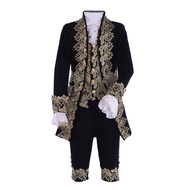 Men's Victorian Fancy Outfit 18th Century Regency Tailcoat Vest Halloween Costume