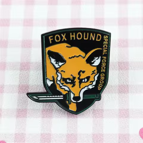 Foxhound Enamel Pin Metal Gear Solid Badge Pop Game Jewelry Accessories