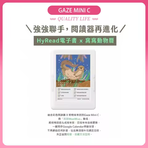 HyRead Gaze Mini C 6-Inch Electronic Pape Lightweightr Reader Portable Monochrome E-Reader for Books