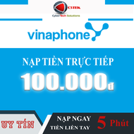 [C3TEK] Nạp tiền VINAPHONE 100K (Nạp Thẻ Trực Tiếp vào thuê bao - Không cung cấp thẻ cào)