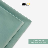 Vỏ gối nằm 50x70 45x65 35x50 Cotton Sateen FamiHi màu trơn bao áo gối nằm ngủ cao cấp 100% vải sợi t