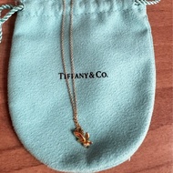 Tiffany 橄欖葉真鑽K金項鍊