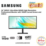 SAMSUNG LS34C650 CURVED MONITOR LS34C650UAEXXD - 3 Years Local Warranty (Brought to you by Global Cybermind)