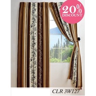 3W127 - Langsir Tingkap "COCOA BAMBOO" 3 Panel Window Curtain