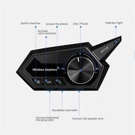[HH6F] V6 Pro Plus Motorcycle Helmet Bluetooth Intercom Headset Wireless Waterproof with 1500M BT Co