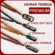 Tasbih Ukir Nama UKIRAN TEMBUS WATERPROOF ORIGINAL door gift Klasik handmade kayu kraf tasbih tasbih