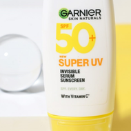 GARNIER Bright Complete Vitamin C Super UV Sunscreen SPF 50+ PA+++ 30 mL | 15 mL Natural | Matte Fin