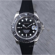 SEIKO MODs Yacht Master Black silver Seikolex rubber band mechanical automatic watch YM seiko modify