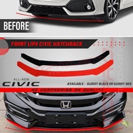 Front Lip Bumper Glossy Black All New Civic Turbo Hatchback