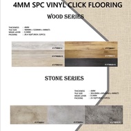 4MM SPC VINYL CLICK FLOORING/ STONE SERIES/ 24SQFT/BOX (12PCS)