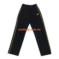 Yonex KPRO007 Men's Badminton Pants Black and Yellow (4-way stretch elastic)