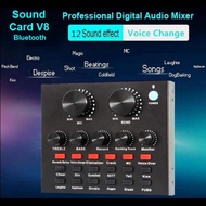V8 SOUNDCARD AUDIO UNTUK HP PC MAC LIVE BROADCAST KARAOKE SMULE WESING - WON5.SHOP