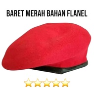 MERAH HIJAU CHILDREN'S ARMY BERET/RED BERET HAT/PREMIUM FLANEL BERET/GREEN BERET HAT/BEST QUALITY BL