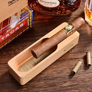 Ciga Ashtray Vintage Print Eggplant Solid wood large caliber personality metal ashtray