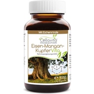 CELLAVITA Eisen-Mangan-Kupfer Vita | Eisen, Mangan, Kupfer, Eichenrinde | 60 Kapseln = 2-Monatsvorra