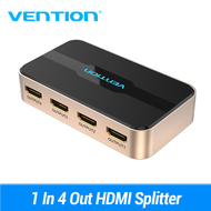 【COD】Vention HDMI 1x4 Splitter 1 In 4 Out splitter สำหรับกล่องทีวี PS3 / 4 แล็ปท็อปอะแดปเตอร์สวิตช์ 