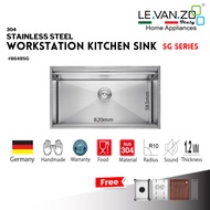 LEVANZO Kitchen Sink Stainless Steel Workstation Series #8648SG