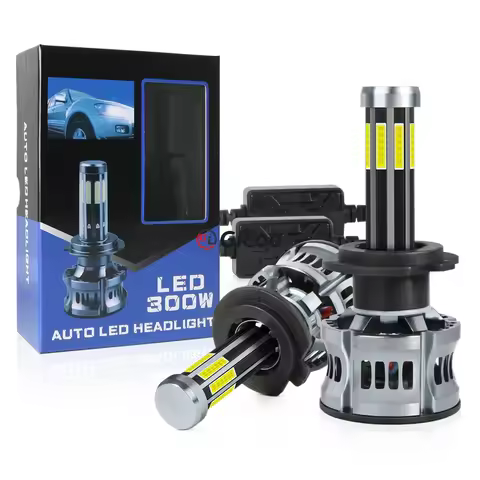 X8 8 Sides LED Car Headlight Bulb H1 H3 H4 H7 9005 9006 360 Canbus Headlamp for Car 6000K LED Car Le