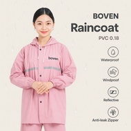 BOVEN Men's Raincoat Set 0.18 PVCWanita, Anti-Seepage, Full Press, Mastak Scotlight Waterproof